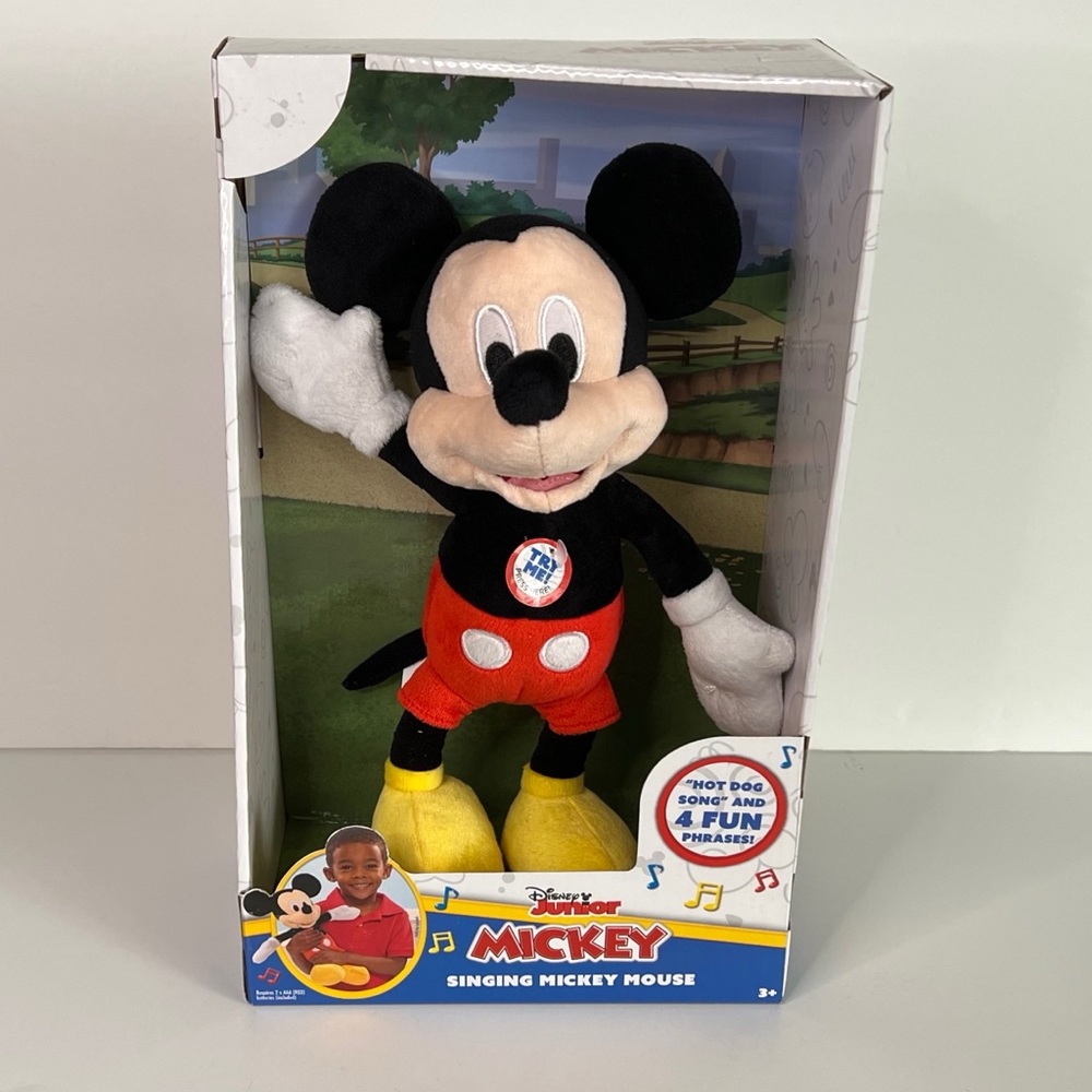New Disney Mickey ‘Hot Dog Song” 12” Singing Plush Toys